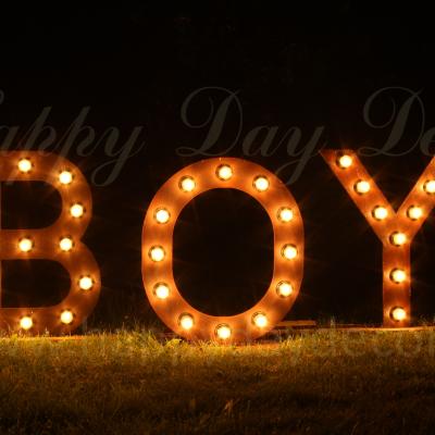 BOY | GIRL из букв с лампочками